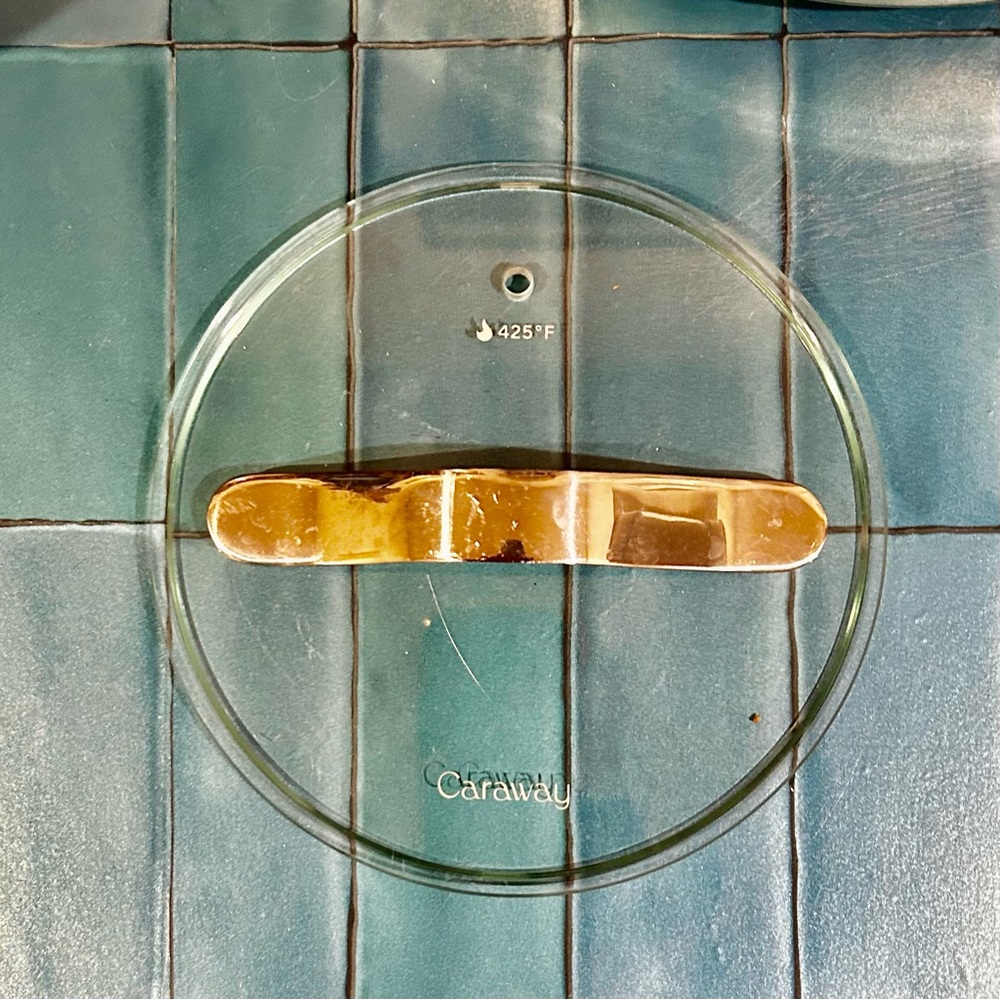 Caraway Glass Cookware Lid with Silver Handle 7 inch